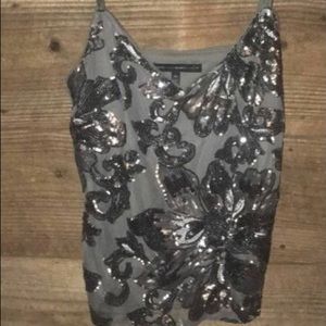 White House Black Market Floral Sequin Camisole
